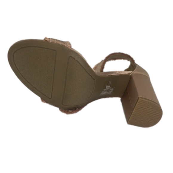 LC LAUREN CONRAD Blush Fringe High Heel Sandals - Picture 5 of 8